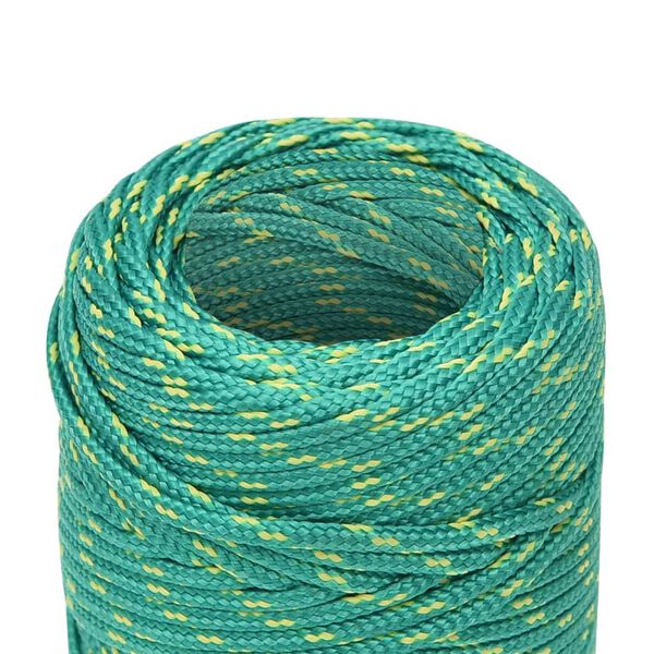 vidaXL Frânghie de barcă, verde, 2 mm, 25 m, polipropilenă