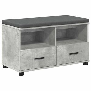 vidaXL Bancă pentru hol Gri Beton 80 x 38 x 46 cm