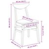 vidaXL Scaune de dining 2 pcs natural 42 x 47.5 x 81 cm
