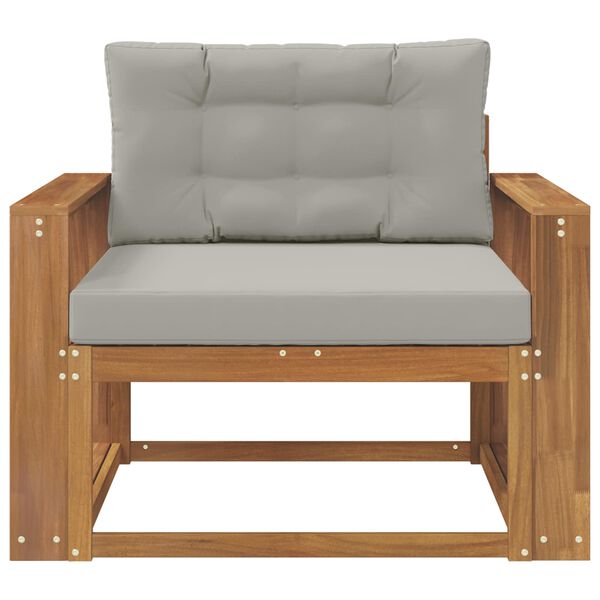 vidaXL Canapea Medie pentru Exterior Lemn Solid de Acacia natural