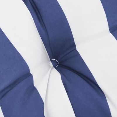 vidaXL Perne de scaun spătar înalt, 4 buc. dungi albastre&albe, textil