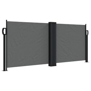 vidaXL Copertină laterală retractabilă, antracit, 100 x 600 cm