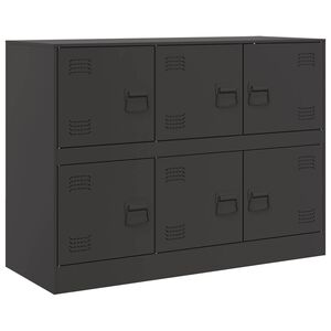 vidaXL Servantă, negru, 99x39x73 cm, oțel
