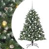 vidaXL Brad de Crăciun artificial Verde 120 cm PVC și Plastic și Oțel