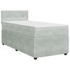 vidaXL Pat boxspring cu saltea Gri deschis 90 x 190 cm Catifea