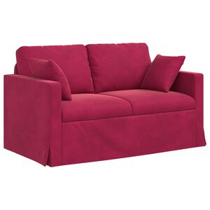vidaXL Canapea Roșu Vin 138 x 78 x 80 cm Catifea