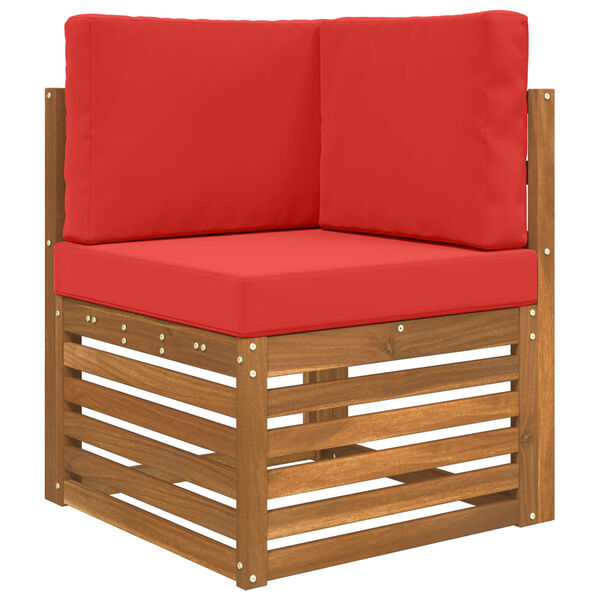 vidaXL Perna pentru canapea de exterior 3 pcs Roșu Poliester