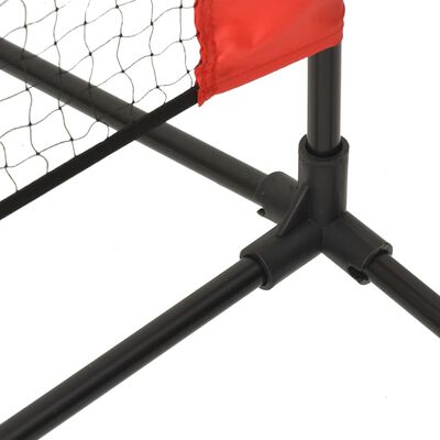vidaXL Plasă de tenis, negru și roșu, 300x100x87 cm, poliester