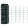 vidaXL Gard European cu St&acirc;lp 10 x 0,4 m Oțel cu strat de PVC Verde