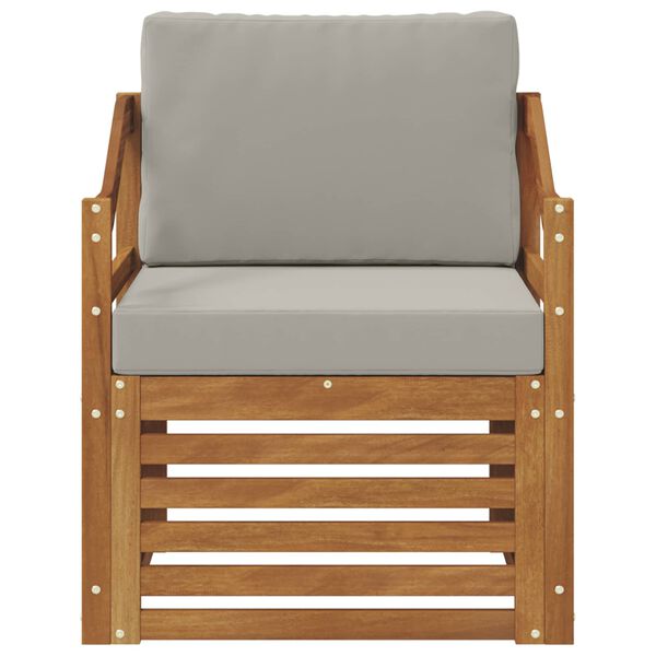 vidaXL Set de canapele de exterior cu pernă natural 67 x 63 x 73 cm