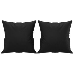 vidaXL Perne decorative, 2 buc., negru, 40x40 cm, piele ecologică