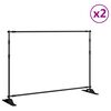 vidaXL Suporturi pentru fundal, 2 buc., negru, 305x243 cm, oțel