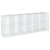 vidaXL Coș gabion cu capac, 550x100x200 cm, fier galvanizat