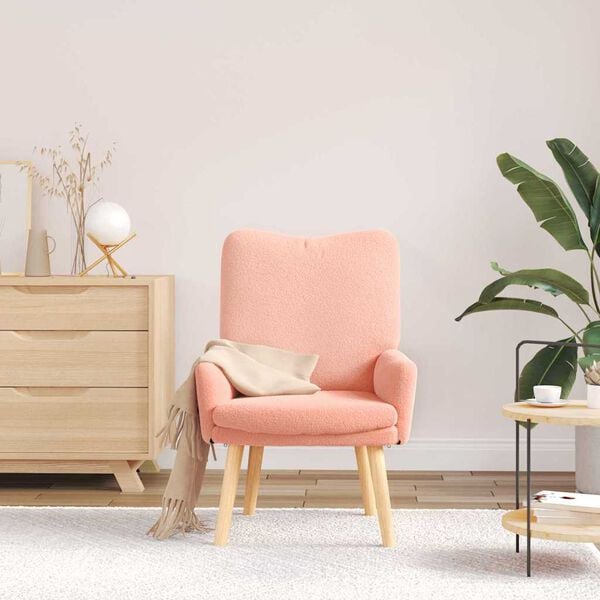 vidaXL Fotoliu de relaxare Roz 63 x 67 x 94 cm țesătură