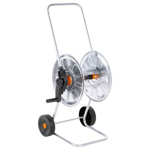 vidaXL Cărucior cu tambur pentru furtun 50 m 1/2" sau 35 m 3/4", oțel