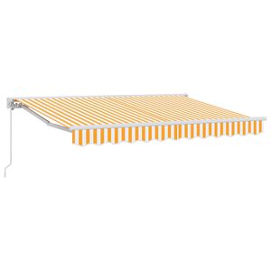 vidaXL Copertină retractabilă manuală Galben 3 x 2,5 m