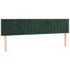 vidaXL Pat box spring cu saltea, verde &icirc;nchis, 200x200 cm, catifea