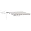 vidaXL Cort electric retractabil Gri deschis și alb. 3,5 x 2,5 m