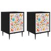 vidaXL Dulap de noapte MAINZ 2 buc. Stejar Negru 36 x 33 x 51 cm