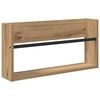 vidaXL Raft pentru reviste cu raft Stejar Artizanal 60 x 12 x 30 cm