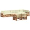 vidaXL Set de canapele de exterior cu pernă 8 pcs Natural și Crem