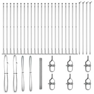 vidaXL St&acirc;lp de gard. Argintiu