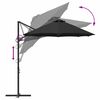 vidaXL Parasol cu braț cantilever pentru grădină Negru