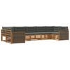 vidaXL Set de canapele de exterior 7 buc. Natural și Antracit