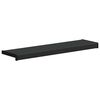 vidaXL Prag de fereastră Negru cu Dungi de Lemn 80 x 25 x 4,5 cm PVC
