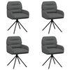 vidaXL Scaune de dining rotative 4 pcs Piele artificială Gri