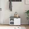 vidaXL Bancă pentru hol cu pernă cu raft cu ușă Alb 60 x 38 x 46 cm