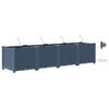 vidaXL Vază pentru Grădină 4 buc. Gri 160 x 40 x 37,5 cm PP