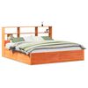 vidaXL Cadru de pat fără saltea, maro ceruit 200x200 cm lemn masiv pin
