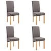 vidaXL Scaune de bucătărie, 4 buc., gri taupe, material textil