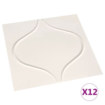 vidaXL Panouri de perete 3D, 12 buc., 0,5 x 0,5 m, 3 m²