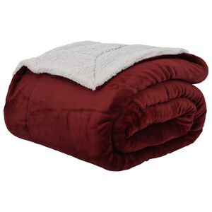 vidaXL Pătură Roșu Bordeaux 220 x 240 cm 2.67 kg Molton