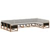 vidaXL Set de canapele de exterior 10 buc. Natural și gri deschis