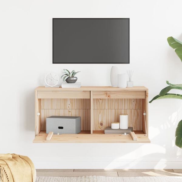 vidaXL Dulap de perete, 80x30x35 cm, lemn masiv de pin