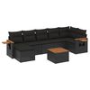 vidaXL Patio Sofa Set 8-Locuri Black