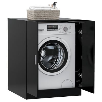 vidaXL Dulap mașină de spălat, negru, 71x71,5x91,5 cm