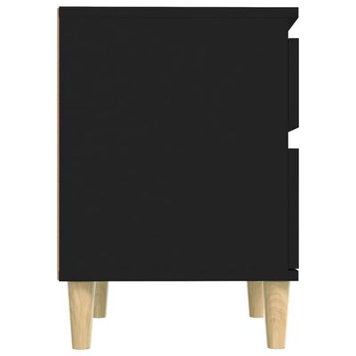 vidaXL Noptiere, negru, 40x35x50 cm