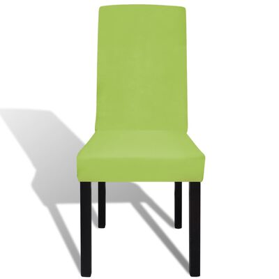 vidaXL Huse de scaun elastice drepte, 6 buc., verde