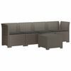 vidaXL Canapea de grădină cu 4 locuri și perne, aspect de rattan PP