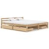 vidaXL Cadru de pat cu 4 sertare, 160 x 200 cm, lemn masiv de pin