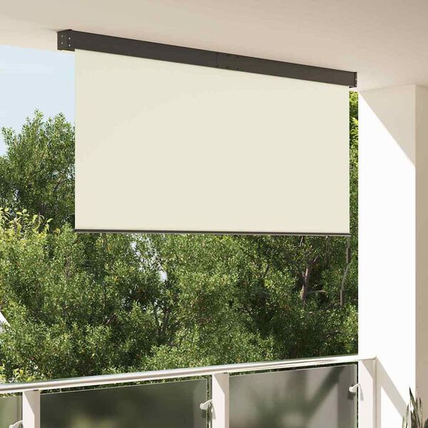 vidaXL Jaluzea Rulou de Exterior Dungi Crem 220 x 250 cm țesătură