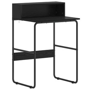 vidaXL Birou cu spațiu de depozitare Stejar Negru 60 x 50 x 91 cm