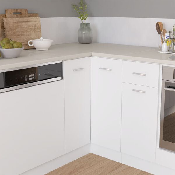 vidaXL Blat de bucătărie colțar, crem, lemn prelucrat