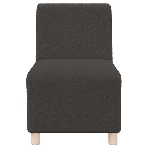 vidaXL Canapea Scaun fără brațe gri &icirc;nchis 55 cm țesătură ondulată ca l&acirc;nă