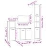 vidaXL Set mobilier de baie, 4 piese, gri sonoma, lemn prelucrat