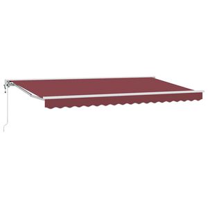 vidaXL Cortina Retractabilă Burgundy 350 x 200 cm Aluminiu și țesătură